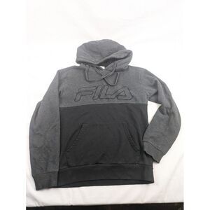 Vintage Fila Pullover Sweater Size Small Black Grey‎ Hoodie